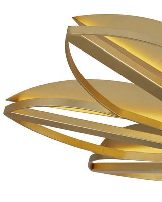Stewart Eight Light Semi-Flush Mount in Gold Leaf