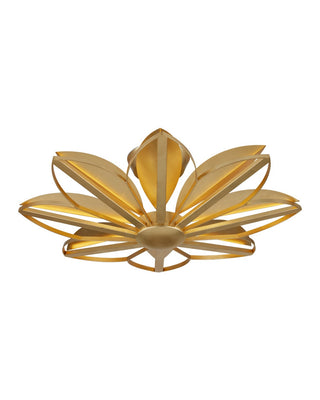 Stewart Eight Light Semi-Flush Mount in Gold Leaf