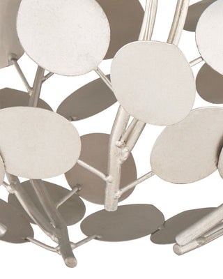 Lunaria One Light Chandelier in Contemporary Silver Leaf