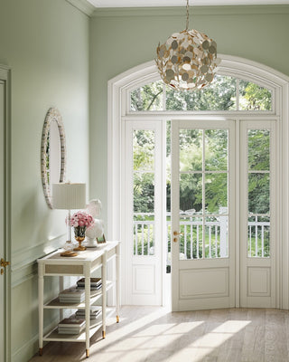 Lunaria One Light Chandelier in Contemporary Silver Leaf
