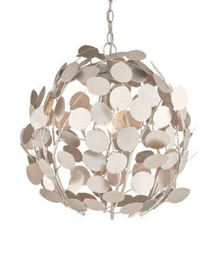 Currey and Company - 9000-1198 - One Light Chandelier - Lunaria - Contemporary Silver Leaf