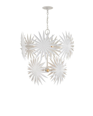 Bismarkia Ten Light Chandelier in Gesso White