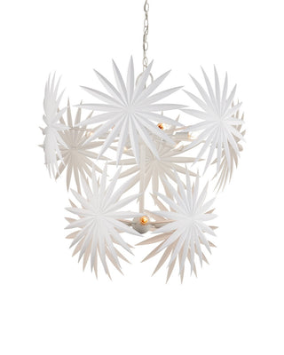 Bismarkia Ten Light Chandelier in Gesso White