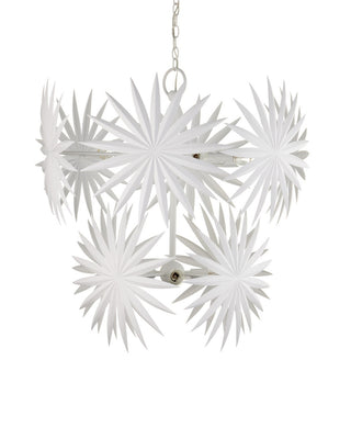 Bismarkia Ten Light Chandelier in Gesso White
