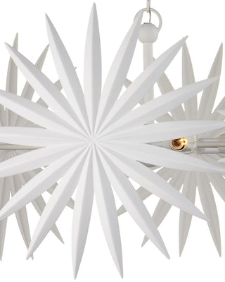 Bismarkia Six Light Chandelier in Gesso White