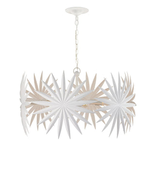Bismarkia Six Light Chandelier in Gesso White