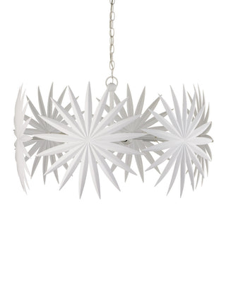 Bismarkia Six Light Chandelier in Gesso White