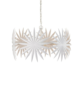 Currey and Company - 9000-1205 - Six Light Chandelier - Bismarkia - Gesso White