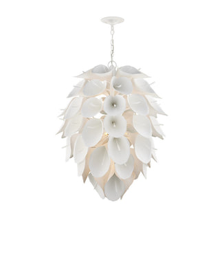 Diego Nine Light Chandelier in Gesso White