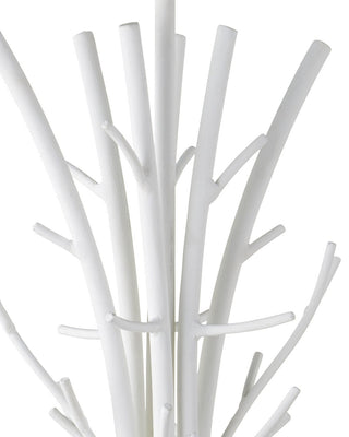 Twiggy Six Light Chandelier in Gesso White