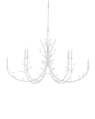 Currey and Company - 9000-1207 - Six Light Chandelier - Twiggy - Gesso White