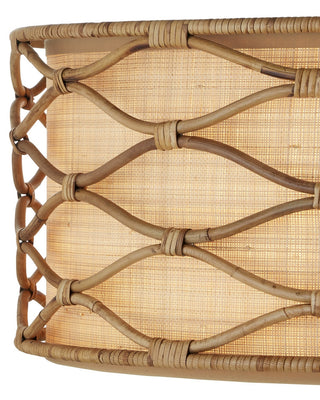 Partita Three Light Pendant in Natural/Saddle Tan