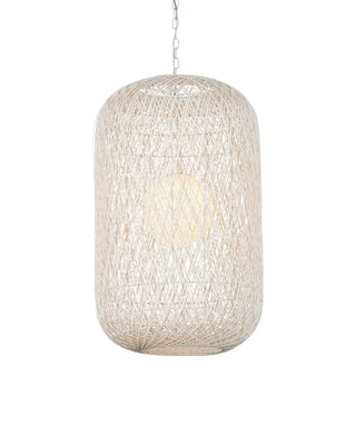 Cocoon One Light Pendant in Cream/Vanilla/White