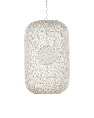 Cocoon One Light Pendant in Cream/Vanilla/White