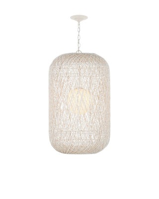 Cocoon One Light Pendant in Cream/Vanilla/White