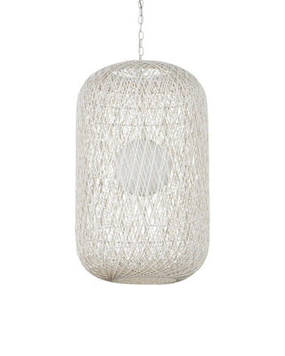 Cocoon One Light Pendant in Cream/Vanilla/White