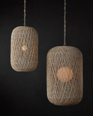 Cocoon One Light Pendant in Cream/Vanilla/White