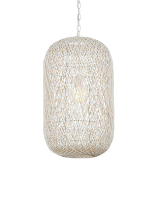 Cocoon One Light Pendant in Cream/Vanilla/White
