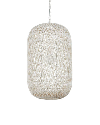 Cocoon One Light Pendant in Cream/Vanilla/White