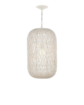 Cocoon One Light Pendant in Cream/Vanilla/White