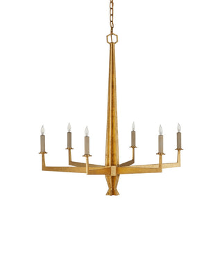 Goldfinch Six Light Chandelier in Washed Lucerne Gold