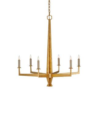 Currey and Company - 9000-1213 - Six Light Chandelier - Goldfinch - Washed Lucerne Gold