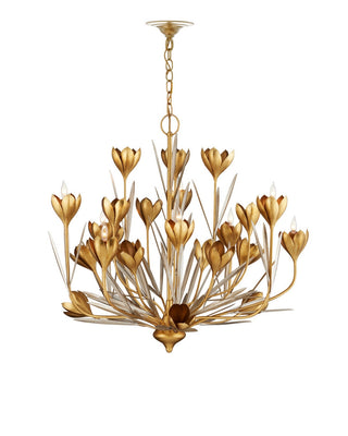Hortensia Nine Light Chandelier in Contemporary Gold Leaf/Contemporary Gold/Contemporary Silver Leaf