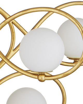 Storrs 14 Light Chandelier in Contemporary Gold Leaf/Contemporary Gold/White