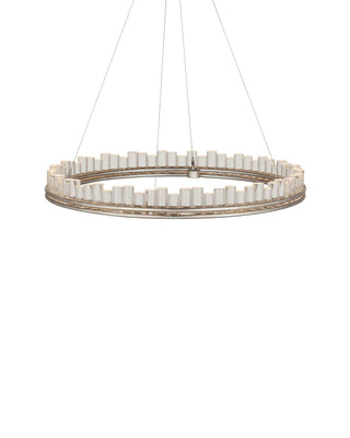 Currey and Company - 9000-1220 - One Light Chandelier - Pleiades - Contemporary Silver Leaf/Contemporary Silver/Clear