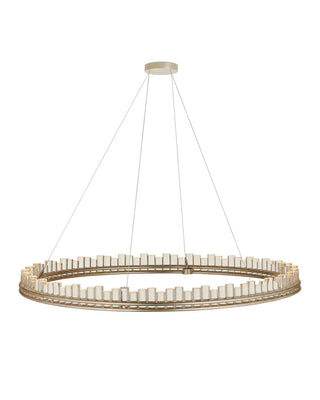 Pleiades One Light Chandelier in Contemporary Silver Leaf/Contemporary Silver/Clear