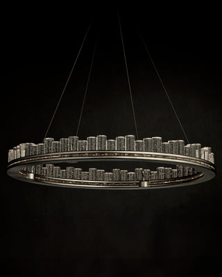 Pleiades One Light Chandelier in Contemporary Silver Leaf/Contemporary Silver/Clear