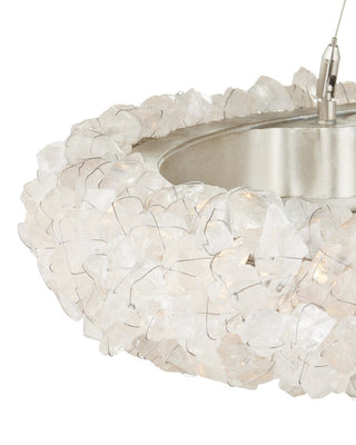 Iconoclast One Light Chandelier in Natural/Contemporary Silver Leaf/Contemporary Silver