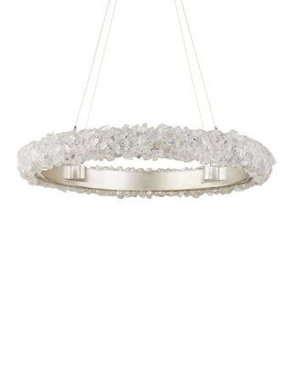 Iconoclast One Light Chandelier in Natural/Contemporary Silver Leaf/Contemporary Silver