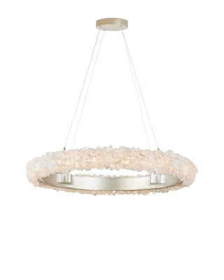 Iconoclast One Light Chandelier in Natural/Contemporary Silver Leaf/Contemporary Silver