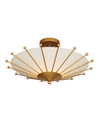Epoch One Light Semi-Flush Mount in Contemporary Gold Leaf/Off-White