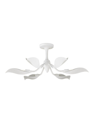 Snowflower Six Light Semi-Flush Mount in Gesso White