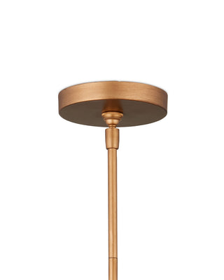 Midsummer One Light Pendant in Brass/Green
