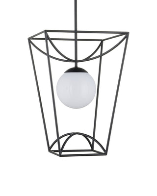 Rochefort One Light Lantern in Black/White