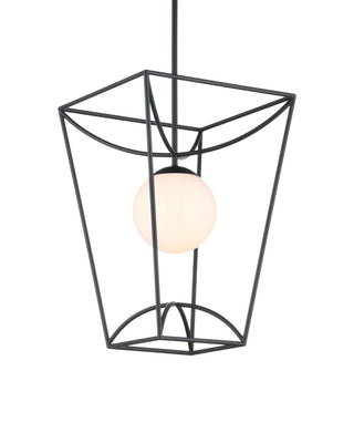 Rochefort One Light Lantern in Black/White