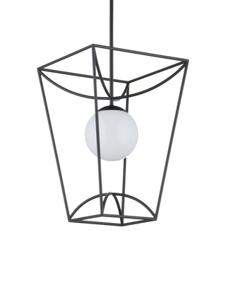 Rochefort One Light Lantern in Black/White