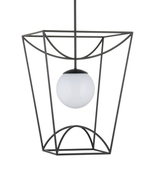 Rochefort One Light Lantern in Black/White