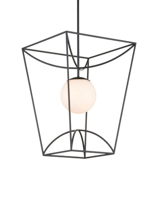 Rochefort One Light Lantern in Black/White