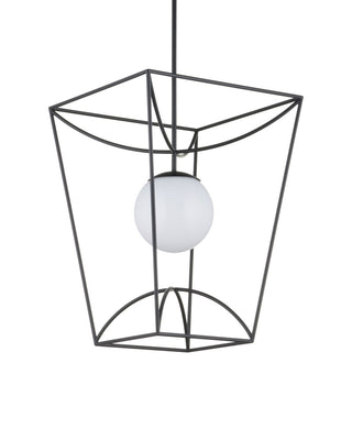 Rochefort One Light Lantern in Black/White