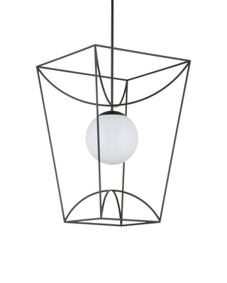 Rochefort One Light Lantern in Black/White
