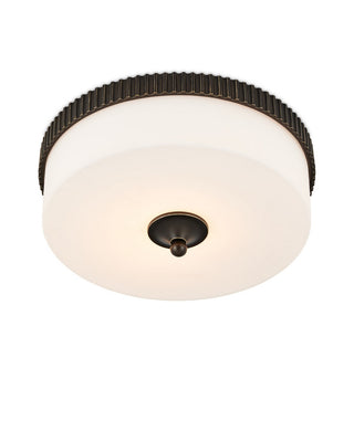 Bryce One Light Flush Mount in Oil Rubbed Bronze/White