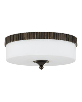 Bryce One Light Flush Mount in Oil Rubbed Bronze/White