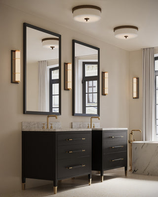 Bryce One Light Flush Mount in Oil Rubbed Bronze/White