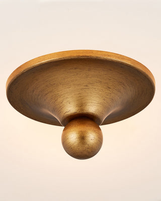 Bryce One Light Flush Mount in Gold/White