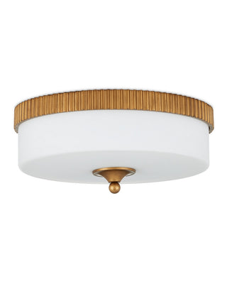 Bryce One Light Flush Mount in Gold/White