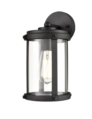 1-Light Outdoor Wall Sconce Textured Black